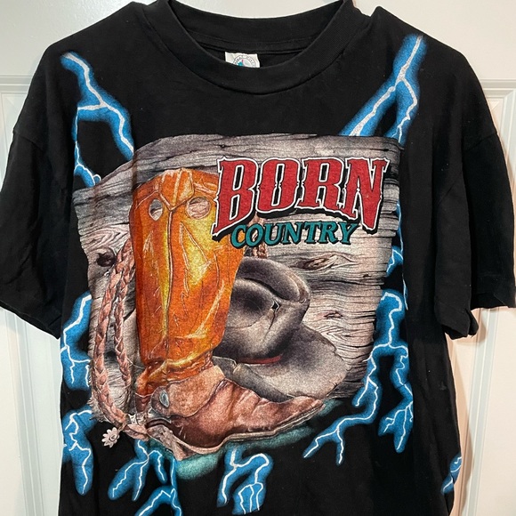 Shirts | Vintage Usa Thunder Born Country Tshirt | Poshmark